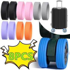 4/8Pcs Silicone Wheels Protector for Luggage Reduce Noise Suitcase Wheels Cover Mute  Swivel Chair Roller Cover