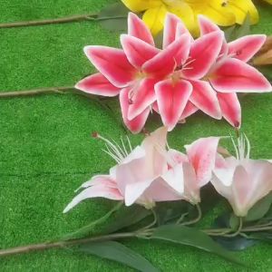 Hoa Ly Giả (Cành dài 1m  bông lớn) dùng cắm bình .trang trí nhà cửa