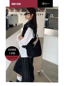 Week Eight Store Nylon Womens Handbag Crossbody Bag Commuter Underarm Bag Single Shoulder Bag Casual Simple Style Waterproof