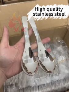 VK Thick Soup Spoons: 304 Stainless Steel & Mirror Polished