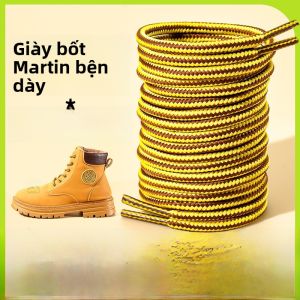 XIANZHAO | Dây giày bốt Martin nam nữ màu nâu đen vàng dây tròn giày bốt ngắn chống va đập mùa đông 2024 thương hiệu Xianzhao