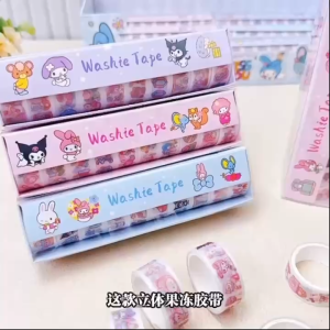 {SG Local} 10 Rolls x 15mm x 3m Per Set Washi Tape DIY Cute Material Decoration Stickers For Birthday & Festival Childrens Day Gift
