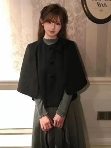 CHOUXIE | Áo Khoác Tweed Đen Kiểu Chanel Ngắn