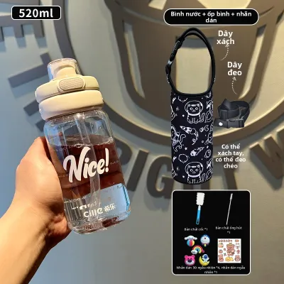 CILLE | Bình Nước Đẹp cho Bé làm từ Vật liệu Tritan có Ống Hút