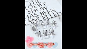 10Pcs Stainless Hanger Clip Non-slip Clothes Hanging Clips Clothes Pins with Hook Portable Laundry Clothes Pegs Hats Towels Storage Hook Clips
