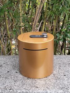 Creative Double-Sided Money Box Saving Piggy Bank Adult Metal Coin Jar with Lock New 2025 Version Portable Storage Container