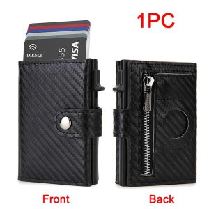 Rfid Leather Airtag Men Wallets Luxury Credit Card Holder Wallets for Air Tag Tracker Gifts for Men Custom Slim Wallet Money Bag