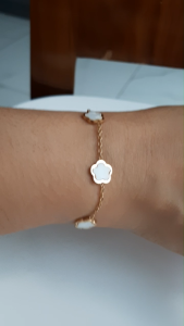 Gelang Bunga Titanium Ori Anti Luntur Perhiasan Fashion Premium gt087