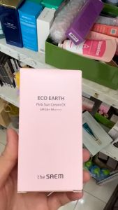 The SAEM Eco Earth Pink Sun Cream EX - Kem Chống Nắng Nâng Tone Hàn Quốc SPF50+/PA+++ 50gr