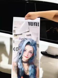 Xe Ô Tô B Nhãn dán trang trí cột xe cá tính phim bảo vệ cột trung tâm mát mẻ   Nhãn dán xe tự dính tùy chỉnh để vẽ