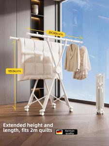 MINGZHI | Foldable Multifunctional Adjustable Clothes Drying Rack