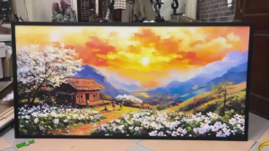 Tranh Phong Cảnh Thiên Nhiên Có Khung Bóng Đẹp Treo Phòng Khách Văn Phòng