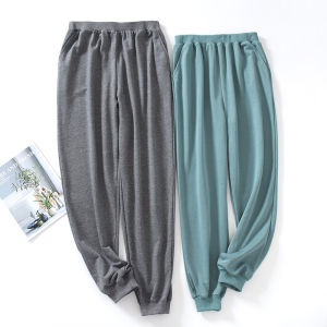 Pure Cotton Home Pants Womens Sporty Loose Fit 2026 Spring Autumn New Style Mens Casual Large Size Sweatpants Sleepwear