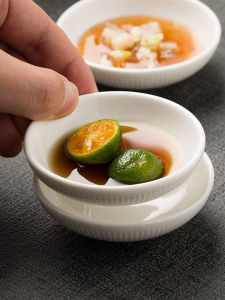 White Small Ceramic Plate Restaurant Style Sauce Dish Home Use Oil Vinegar Dip Commercial High End Hot Pot Condiment Plate