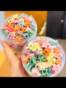 Korean Version of Children's Small Grip Clip Macaron Color Mini Butterfly Flower Hair Clip Headdress Crown Bangs Hair Clip