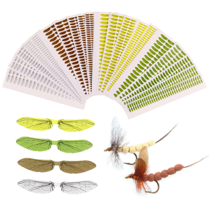 2sheets Realistic Insect Wing Pre-Cut Mayfly Wings Adams Dry Fly Tying Wings Trout Perch Fishing Lure Fly Tying Materials