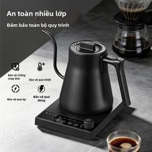 Ấm Đun Nước Điện Thông Minh 1000W Dung Tích 700ml Chất Liệu Thép Không Gỉ Giữ Nhiệt Độ Ổn Định Kiểu Dáng Cổ Ngỗng Dùng Pha Cà Phê Thủ Công Và Sữa Bột