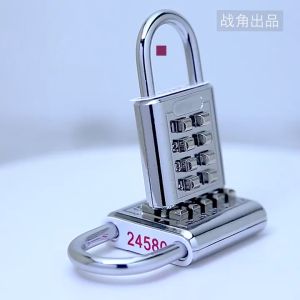 Button Lock Small Digital Combination Padlock All-metal Body For Suitcase Bag Also Suitable Blind Man