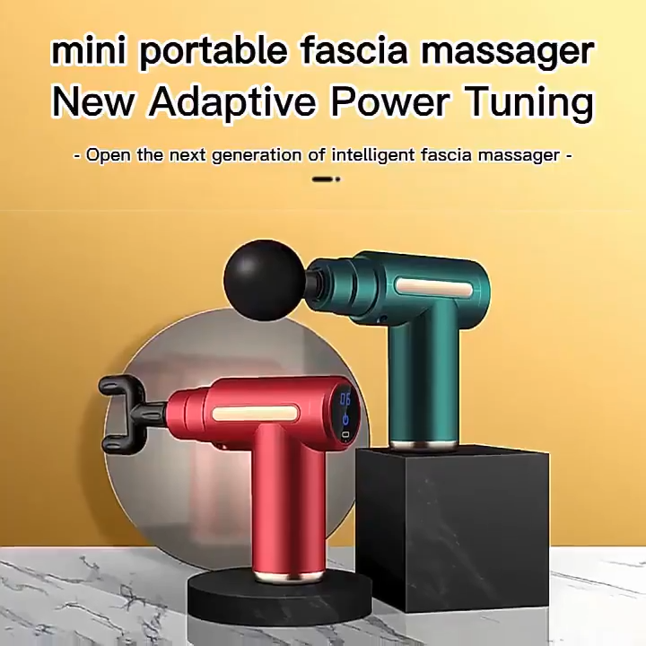 Massager Gun Electric Fascial Gun with 4 Heads for Muscle Relaxation Superace Percussive High Massage heads Ultra-Quiet Fascial Gun