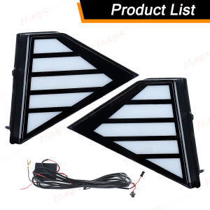 DRL For Toyota Hilux Travo 2026 LED Daytime Running Light Dual Color White DRL Yellow Turn Signal Light Front Bumper Lamps