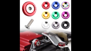 10 Pcs JDM M6 Fender Washers & Bolts Kit Aluminum Washers + Steel Screws