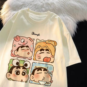 Girls Cotton T-Shirt Cartoon Print Casual Short Sleeve Summer Top for Ages 8-14 Comfortable Breathable Sweat Absorbent Kids Wear
