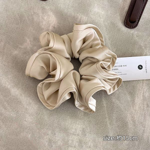 High Elasticity Wood Grain Edge Pleated Hair Ties for Women New 2025 Back of Head Ponytail Holder Non-Damaging Hair Accessories