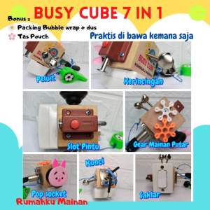 MAINAN MONTESSORI MONTESORI BUSY CUBE BUSY BOARD KUBUS MAIN ANAK