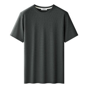 Miiow | Mens Ice Silk Mesh Short Sleeve T-Shirt Quick Dry Breathable Sports Thin Half Sleeve Round Neck Casual Summer Fashion Top