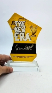 CRYSTAL AWARD PLAQUE OCC 006 (READY IN 48 HOURS)