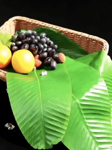 🍃 ใบตองจำลอง 58 ซม 🍃, พืชประดิษฐ์เสื่อรับประทานอาหารสำหรับร้านอาหารตกแต่งอาหารทำความสะอาดง่ายนำมาใช้ใหม่