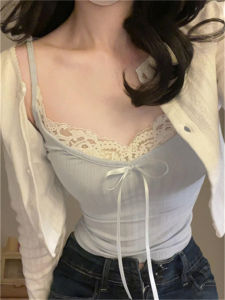Áo Ba Lỗ Ren Pure Desire Phong Cách Thiết Kế Độc Đáo Tinh Tế Có Đệm Ngực Dây Đeo Vai Nữ 2025 Mới Áo Lót Trên