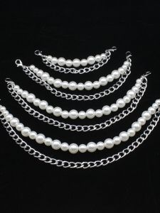 High Brightness ABS Imitation Pearl Chain Handmade DIY Shoe Bag Accessories Jewelry Fashion Trend