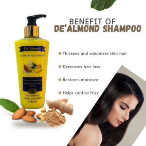 DE ALMOND AND GINGER 300ML 3IN1 SHAMPOOCONDITIONERSERUM