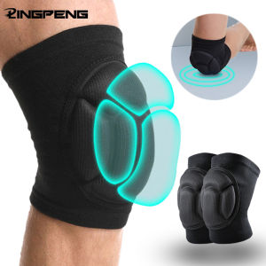 Volleyball Knee Pads for Men Women Thick Sponge Collision Avoidance Warm Anti-Slip Knee Sleeve for Football Yoga Dance.