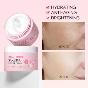 LAIKOU Kem Dưỡng Da Mặt SAKURA Kem Dưỡng Ẩm Chống Nhăn Làm Trắng Se Khít Lỗ Chân Lông Kiểm Soát Dầu Chăm Sóc Da 25G