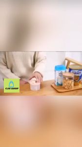 CJH SHOP 4 Compartments Formula Dispenser Newborn Milk Powder and Baby Food Organizer Storage Box