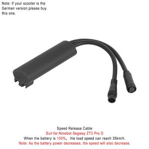 Unlocking Speed Cable for Ninebot ZT3 Pro E/D E-Scooter Customized Release Speed Limit Cable Speed Upgrade Max Speed 35km/h