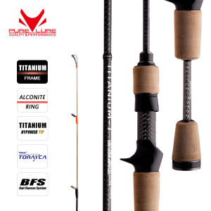 PURELURE TITANIUM-T XUL BFS Rod 0.5-6g Bait Weight 5FT 6FT Perch Trout Bass Spinning Casting Titanium Guide Bracket F MF Action
