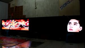 Running Text Videotron 57x400cm RGB Full Colour P5 Indoor Wifi Lan