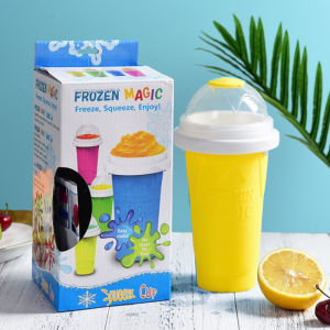 Homemade Smoothie Cup Quick-Frozen Ice Cream Milkshake Bottle Summer DIY Juice Iced Cup Freezed Portable Squeeze Slushie Cups