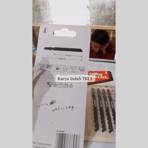 Mata Gergaji Jigsaw Kayu MAKITA T144D D-34883 Jig Saw Blade 1 Pack 5PCS Fast Cut For Wood Lurus