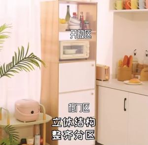 ชั้นวางกันน้ำ กันฝู่ มีบานเปิด-ปิด ทรงสูง ประหยัดพื้นที่ ถาดวางจาน ชั้นวางครัว วางของอเนกประสงค์ กันน้ำ