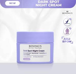 Benings Clinic by dr. Oky Pratama Dark Spot Night Cream Krim Malam Flek SPF 31-40 Vitamin E Sensitive Pregnancy-safe BPOM Indonesia