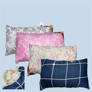 Bantal Asli Kekabu 100% / Bantal Tidor Asli berzip Dewasa size Soft - Floral pattern zippered soft adult size decorative.