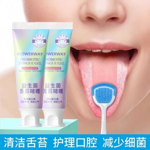 Adult Tongue Cleaning Gel Toothbrush Male Female Model Oral Care Scraper Tongue Freshener Toothpaste Cleaning Tool