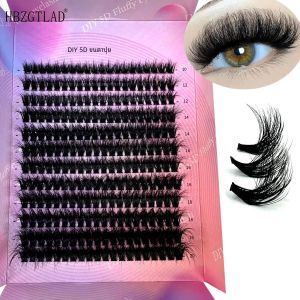 5D กระจุกขนตา 240PS DIY ปลอม น้ำหนัก 100D กลุ่ม CC Curl และ Wisp ขนตา 1 20 มม
