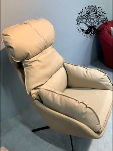 Ghế thư dãn Whale Rotating Sofa nhập khẩu ghế lười đọc sách chân xoay Ghế xoay đệm da cá voi