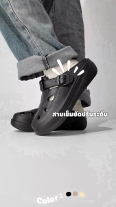 Marco Pony รองเท้ารัดส้นผู้หญิง รองเท้าแฟชั่นลําลอง ส้นหนา 5 ซม เพิ่มความสูง พื้นหนา กันลื่นและทนทาน วัสดุ EVA MH9036