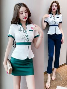 New Chinese Style Spa Wellness Water Therapy Clothes Autumn Wear Bathing Massage Technician Work Uniform High End Sauna Outfits